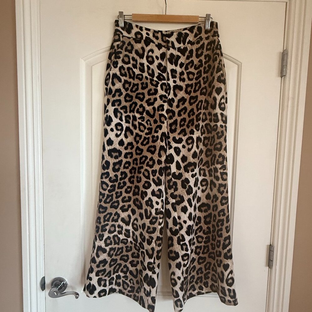 Banana Republic Leopard Print Wide-Leg Pants – Size 4